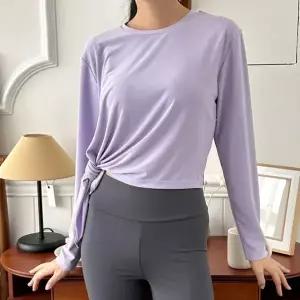 긴팔 티셔츠 무지 여성 운동 요가 언발사선
