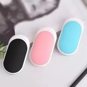 핫팩 휴대용 미니 충전식 양면 발열로 더욱 따듯한 대용량 보조배터리 겸용 온도조절 가능한 손난로