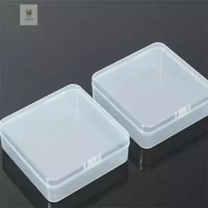 카트담기 정사각 미니 플라스틱 수납케이스 2P 12.5X12.5 투명사각케이스