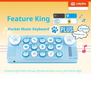 큐비펀 이지플레이 플러스 포켓 미니 음악 키보드 전자 피아노 지능형 MIDI 타입-C 블루투스 듀얼 모드 출