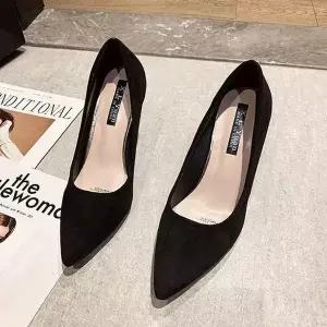 [하프클럽/]매력 프리미엄 여성 뾰족코 힐 스웨이드 펌프스