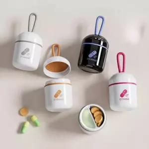 알약케이스 U228 알약 통 분리 수납 보관함 스토리지 미니 칸막이형 휴대용 영양제 시간별 알약 크기별