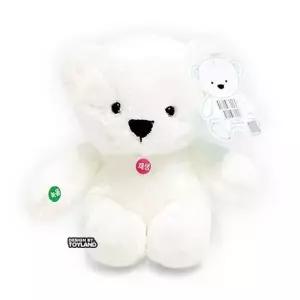 누리베어 녹음인형 25cm 화이트 애착 곰인형 말하는