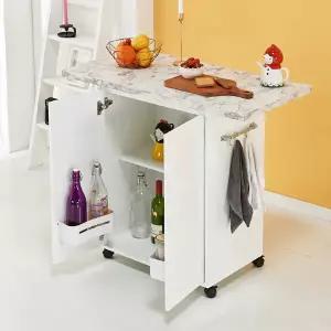 가이온 아슬리 이동식 주방수납장 홈바 900