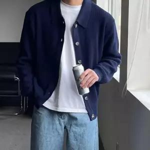 [프로셀러] 베이직 남자 가디건 하찌 카라 가디건 남성 데일리 가디건