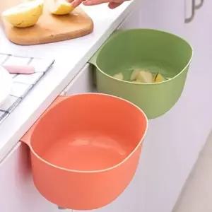 ( )싱크대 걸이형 수납 주방 다용도 타원 정리 바구니 음식물 통 쓰레기