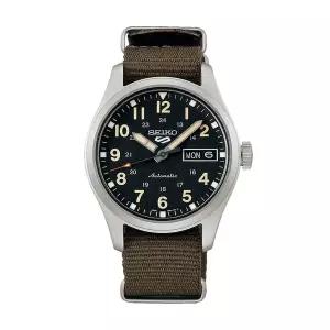 [세이코알바]세이코 남성 남자 카키 브라운 실버 오토매틱 나토시계 SRPJ85K1