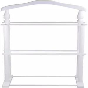 오크스트리 화이트 나무 트윈 발렛 스탠드와 행거 바지 바 타이 홀더가 있는 우아한 옷 정리함 침실 사무실