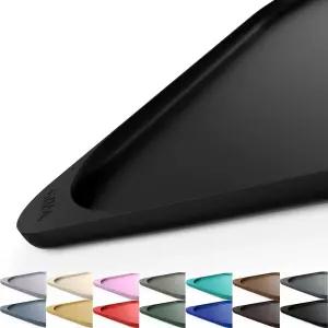 음식과 물을 위한 가장자리 및 잔여물 수집 포켓이 있는 SMILOOL 실리콘 반려동물 사료 매트 개 그릇 바닥