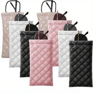 1/2/4Pcs 휴대용 짜기 안경 케이스 가죽 부드러운 선글라스 가방 파우치 포켓 전화 주최자 홀더