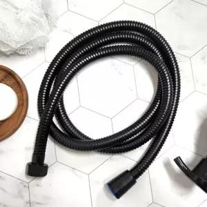 ( )샤워호스 블랙 1.5m 수전 욕실 메탈줄