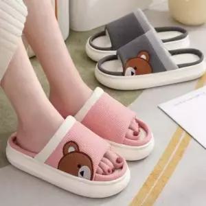 인기상품 푹신한 커플 실내화 곰돌이 슬리퍼 토끼 핑크 블루 [WFK2HYE_260105]