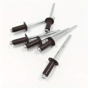 50피스 RAL8017 브라운 호환 옻칠 팝 블라인드 리벳 알루미늄 강스틸 페인트 컬러 DIY 홈 패스너 고정 1/8