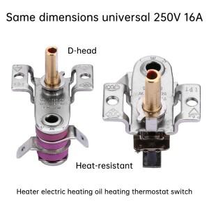 AC 250V 16A 조정 가능 240 섭씨 온도 조절 스위치 바이메탈 가열
