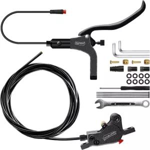 DYISLAND LD-200 2피스톤 유압 디스크 브레이크 세트 2핀 전원 차단 전기 자전거 키트 장착 도구 및 나사