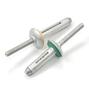 10피스  알루미늄 방수 전구  돔 헤드 블라인드 리벳 Triform 고무 와셔가있는 구조용 Trifold