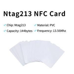 Ntag 213 카드  13.56Mhz 호텔 NFC Ntag213 빈 144 바이트 프로그래밍 가능 10 개