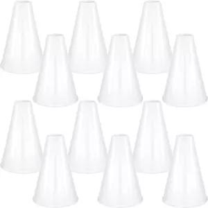 Wanger 12피스 응원 메가폰 파티 스포츠 노이즈메이커 DIY 플라스틱 매치 게임 활동 (화이트)