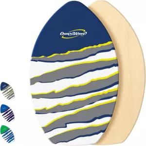 들과 성인을 위한 컬러 EVA 그립 패드와 고광택 클리어 코트 나무 스키보드가 있는 웨이브 뉴질랜드 클로우