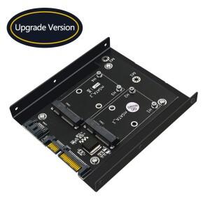 휴대용 Msata / M2 to SATA3 2-in-1 어댑터 6Gbps 고속 NGFF SSD 듀얼 3 컨버터 카드