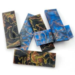 핸들 패치 수지 생크 소재 나이프 DIY 장식 스케일 슬래브 블랭크 압축 템플릿 플레이트 20x40x8mm