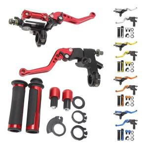범용 바이크 오토바이 핸들 바 마스터 실린더 레버 유압 브레이크 펌프 클러치 조정 가능 핸드 22mm 2 개