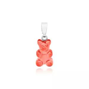 크리스탈헤이즈 노스텔지아 베어 클래식 젤리 레드 실버 펜던트 참