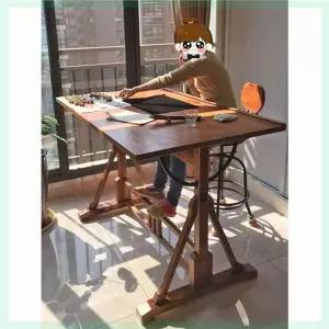 대형 원목 제도용 설계 우드 제도판 책상 작업대