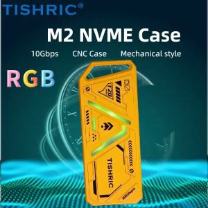 TISHRIC 외장형 하드 드라이브 NVME 인클로저 M2 SSD 케이스 게임용 PC 노트북 PS4/5용 USBC 1.8인치