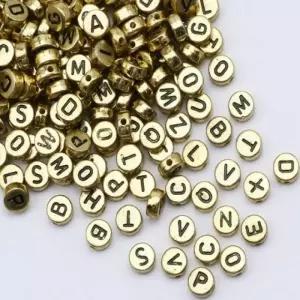 알파벳 비즈 골드 키링만들기 알파벳비즈 비즈공예재료 아크릴이니셜