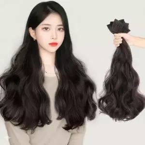 [하프클럽/]부분 가발 롱 웨이브 헤어 피스 붙임 똑딱이 60cm