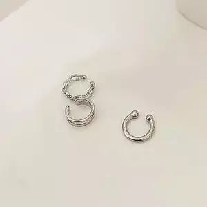 심플한 귀 레이어드 귀찌 써클 이어커프 3종세트 WAEABC5