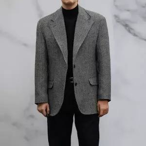 [osjarak]남성 브레스트 싱글 버튼 클래식 헤링본 하객용 재킷_P414580622