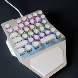 한손키보드 왼쪽 게이밍 led 휴대용 기본 매크로 게임용