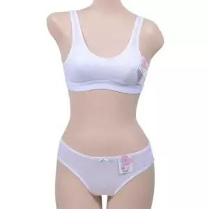 편안한 면소재 주니어 스포츠브라팬티세트 WFIPU5Z
