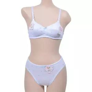 피부에 안전한 면 주니어 A컵 브라팬티세트 WFIPU67