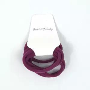 고품질 6PC 착용하는 매일매일 헤어끈 무봉제 머리끈 퍼플 데 (WFKBOX4)