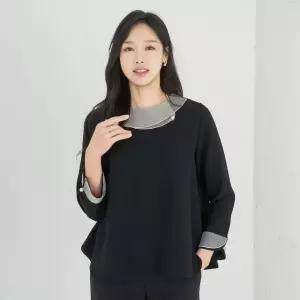 엄마옷 마담4060 클래씨마담 이중카라진주블라우스-QBL2512018-