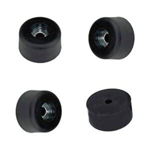 TCH 하드웨어 8팩 작은 검은색 고무 미끄럼 방지 발 패드(스틸 인서트 포함) - 케이스 앰프 캐비닛 스피커