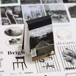 데코 북 블랙 스티커 50매 (WFKBKWU)