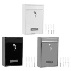 우체통 우편함 벽걸이형 2 키 다리미 우편물 삽입 야외 가정 사무실 외부 대문 문짝