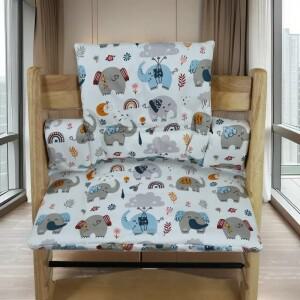 무라식 아기 식사 의자 쿠션 가을 겨울 외출 휴대용 미끄럼 방지 통합 먹는 성장 액세서리