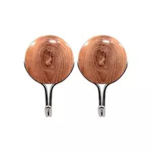 원형 우드벽면행거 글루고리 벽면행거 우드부착고리 (WFKBZ0O)