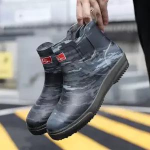 고품질 남성 패턴 방수부츠 미끄럼방지 논슬립 레인화 (WFKBCBO)