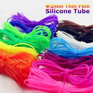 탄성 얇은 필름 실리콘 튜브 님프 웜 스킨 낚시 리그 슬리브 사비키 제작 플라이 타이 재료 Φ2mm X 4m