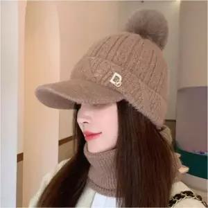 방울모자 겨울 챙있는 방한비니 비니 왕방울 여자