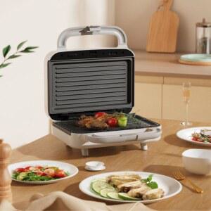 파니니그릴 파니니기계 양면전기그릴 그릴판 온도 1구 전기그릴 파니니 업소용 그릴 패티