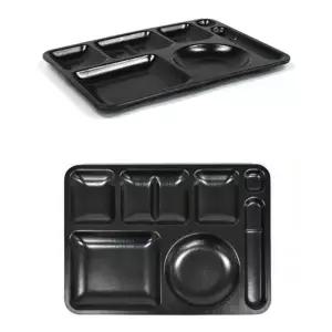 멜라민 AD54DD95 급식소 병원 학교 배식 식판 40.5cm 2호 블랙