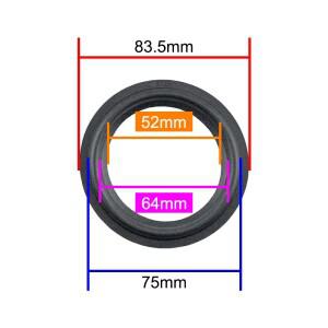 3.5 인치 83.5mm 고무 서라운드 서스펜션 엣지 혼 수리 부품 스피커 액세서리 2PCS