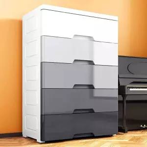 5단 서랍장 엔틱 500 두툼 플라스틱 와이드 정리함